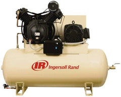 Ingersoll-Rand - 10 hp, 120 Gal Stationary Electric Vertical Air Compressor - Three Phase, 175 Max psi, 35 CFM, 460 Volt - Caliber Tooling