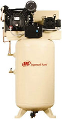 Ingersoll-Rand - 7.5 hp, 80 Gal Stationary Electric Vertical Air Compressor - Three Phase, 175 Max psi, 24 CFM, 460 Volt - Caliber Tooling