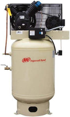 Ingersoll-Rand - 10 hp, 120 Gal Stationary Electric Vertical Air Compressor - Three Phase, 175 Max psi, 35 CFM, 460 Volt - Caliber Tooling