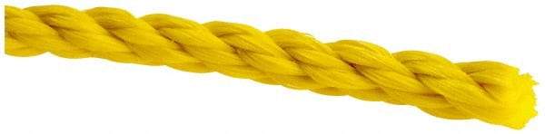 Value Collection - 2,400' Max Length Polypropylene Twisted Rope - 3/8" Diam, 304 Lb Capacity - Caliber Tooling