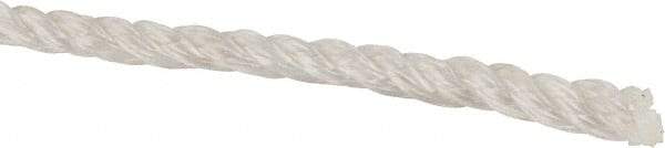 Value Collection - 1,200' Max Length Polyester Twisted Rope - 1/4" Diam, 165 Lb Capacity - Caliber Tooling