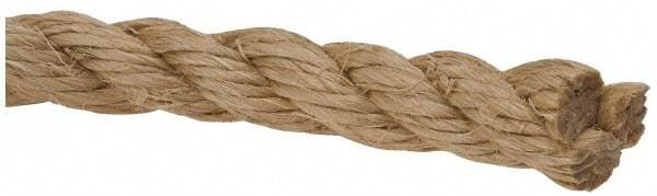 Value Collection - 500' Max Length Sisal Twisted Rope - 3/4" Diam, 432 Lb Capacity - Caliber Tooling