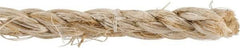 Value Collection - 2,400' Max Length Sisal Twisted Rope - 1/4" Diam, 48 Lb Capacity - Caliber Tooling