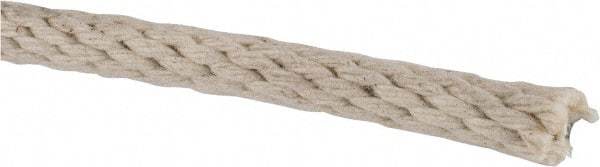 Made in USA - 1,000' Max Length Cotton Solid Braid Rope - 1/4" Diam, 124 Lb Capacity - Caliber Tooling