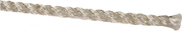 Value Collection - 1,200' Max Length Nylon Twisted Rope - 1/4" Diam, 186 Lb Capacity - Caliber Tooling