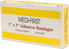 Medique - 3" Long x 1" Wide, General Purpose Self-Adhesive Bandage - Yellow, Plastic Bandage - Caliber Tooling