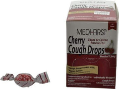 Medique - Cherry Flavor Medi-First Cough Drops Lozenges - Sore Throat Relief - Caliber Tooling