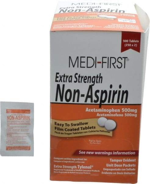 Medique - Medi-First Extra-Strength Non-Aspirin Tablets - Headache & Pain Relief - Caliber Tooling