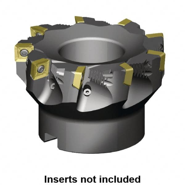 Kennametal - 3" Cut Diam, 1" Arbor Hole, 11mm Max Depth of Cut, 88.5° Indexable Chamfer & Angle Face Mill - 5 Inserts, SD_T43_PD_N__Z Insert, Right Hand Cut, 5 Flutes, Through Coolant, Series KSSZR - Caliber Tooling