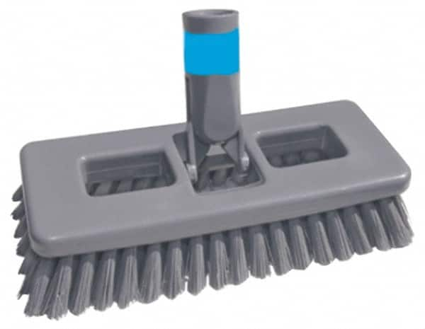 Unger - 1" Bristle Length, Polypropylene Scrub Brush - 8" Long x 3" Wide Head, 8-1/2" OAL, Plastic Block - Caliber Tooling