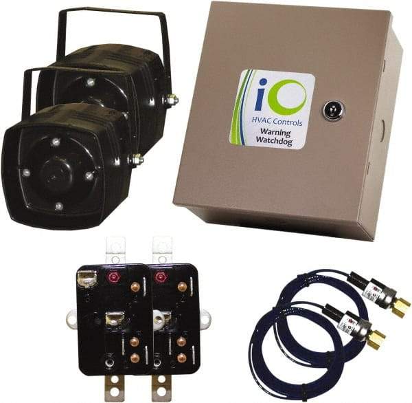 iO HVAC Controls - 1 or 3 Phase, 24 VAC, 0-2A Amp, 2 Max Fuse A, Air Conditioner Theft Alarm - 11" Wide x 11" Deep x 11" High, For Use with Condensing Unit - Caliber Tooling