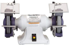 Palmgren - 8" Wheel Diam x 1" Wheel Width, 1 hp Grinder - 5/8" Arbor Hole Diam, 1 Phase, 3,450 Max RPM, 115/230 Volts - Caliber Tooling