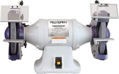 Palmgren - 10" Wheel Diam x 1" Wheel Width, 1-1/2 hp Grinder - 1" Arbor Hole Diam, 1 Phase, 1,725 Max RPM, 115/230 Volts - Caliber Tooling