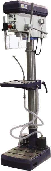 Palmgren - 16" Swing, Variable Speed Pulley Drill Press - 12 Speed, 2 hp, Single Phase - Caliber Tooling