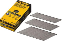 DeWALT - 15 Gauge 2-1/2" Long Finishing Nails for Power Nailers - Steel, Bright Finish, Smooth Shank, Angled Stick Collation, Round Head, Chisel Point - Caliber Tooling