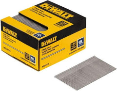 DeWALT - 16 Gauge 1-3/4" Long Finishing Nails for Power Nailers - Steel, Bright Finish, Smooth Shank, Angled Stick Collation, Round Head, Chisel Point - Caliber Tooling