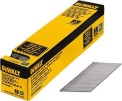 DeWALT - 15 Gauge 2" Long Finishing Nails for Power Nailers - Steel, Galvanized Finish, Smooth Shank, Angled Stick Collation, Round Head, Chisel Point - Caliber Tooling