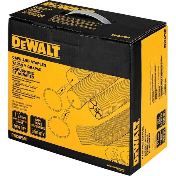 DeWALT - 1" Long x 0.05" Wide, 18 Gauge Crowned Construction Staple - Steel, Galvanized Finish - Caliber Tooling