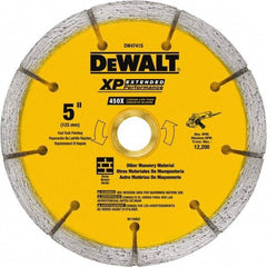 DeWALT - 5" Diam x 7/8" Hole x 1/4" Thick, I Hardness, Surface Grinding Wheel - Diamond, Type 1, Fine Grade - Caliber Tooling