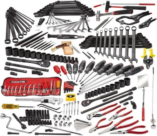 Proto - 199 Piece 1/4, 3/8 & 1/2" Drive Master Tool Set - Tools Only - Caliber Tooling