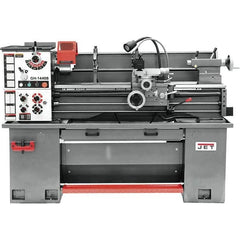 Jet - 14" Swing, 36-7/8" Between Centers, 230 Volt, Single Phase Bench Lathe - 2 hp, 70 to 1,900 RPM Spindle Speed, 2" Spindle Bore Diam, 76-13/32" OAL x 29-29/32" OAH x 59-13/16" Overall Depth - Caliber Tooling