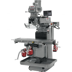 Jet - 54" Table Width x 12" Table Length, Variable Speed Pulley Control, 3 Phase Knee Milling Machine - NST40 Spindle Taper, 5 hp - Caliber Tooling