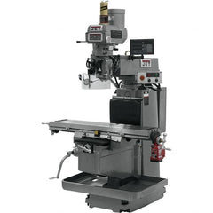 Jet - 54" Table Width x 12" Table Length, Variable Speed Pulley Control, 3 Phase Knee Milling Machine - NST40 Spindle Taper, 5 hp - Caliber Tooling