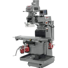 Jet - 54" Table Width x 12" Table Length, Variable Speed Pulley Control, 3 Phase Knee Milling Machine - NST40 Spindle Taper, 5 hp - Caliber Tooling