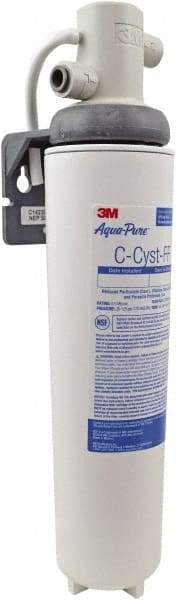 3M Aqua-Pure - 3-3/16" OD, 0.5µ, Polypropylene Quick Change Cartridge Filter - 13-5/8" Long, Reduces Particulate, Chlorine Tastes & Odors, Parasitic Protozoan Cysts & Sediments - Caliber Tooling