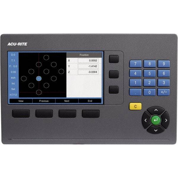 Acu-Rite - 3 Axis, 32" X-Axis Travel, 13" Y-Axis Travel, 16" Z-Axis Travel, Milling DRO System - 5µm Resolution, 5µm Accuracy, LCD Color Display - Caliber Tooling