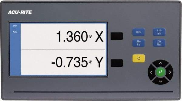 Acu-Rite - 2 Axis, 12" X-Axis Travel, 60" Y-Axis Travel, Lathe DRO System - 5µm Resolution, 5µm Accuracy, LCD Color Display - Caliber Tooling