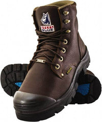 Steel Blue - Men's Size 9 Medium Width Steel Work Boot - Oak, Leather Upper, TPU Outsole, 6" High, Lace-Up - Caliber Tooling