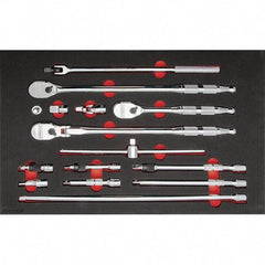 Proto - 15 Piece 1/2" Drive Mechanic's Tool Set - Comes in 23 x 16" Foam Insert - Caliber Tooling