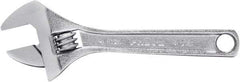 Proto - 1/2" Jaw Capacity, 4" Standard Adjustable Wrench - Steel, Polished Finish, 4" OAL - Caliber Tooling