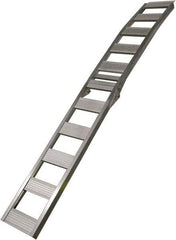 Erickson Manufacturing - 90" Long x 12" Wide, 750 Lb Capacity, Foldable Arched Truck Ramp - Aluminum, For All Vehicles - Caliber Tooling