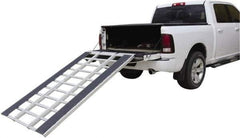 Erickson Manufacturing - 84" Long x 54" Wide, 1,500 Lb Capacity, Foldable Truck Ramp with Wear Boards - Aluminum, For All Vehicles - Caliber Tooling