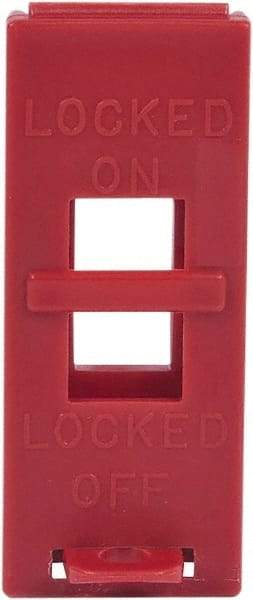 NMC - Polypropylene Wall Switch Lockout - 1/2" Lockout Length, 3-1/2" Lockout Thickness, 1-1/2" Lockout Width, 1 Padlock, English - Caliber Tooling