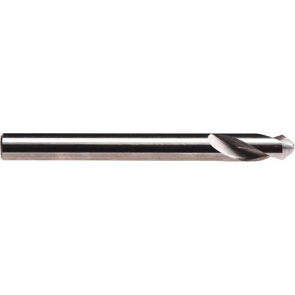 Emuge - 1/4" Body Diam, 90°, 2-1/2" OAL, Solid Carbide Spotting Drill - Caliber Tooling