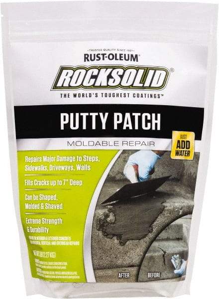 Rust-Oleum - 3 Lb Bag Concrete Putty Patch - Concrete Gray, 1.5 Sq Ft Coverage - Caliber Tooling