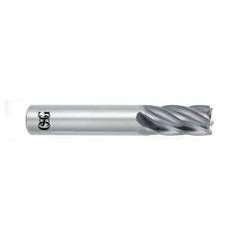 5/8 Dia. x 3-1/2 Overall Length 6-Flute Square End Solid Carbide SE End Mill-Round Shank-Center Cutting-Uncoated - Caliber Tooling