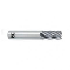 7/16 Dia. x 2-3/4 Overall Length 6-Flute Square End Solid Carbide SE End Mill-Round Shank-Center Cutting-Uncoated - Caliber Tooling