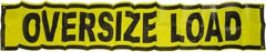 Erickson Manufacturing - Vinyl Oversized Load Banner - 18" Wide x 84" Long, Yellow & Black, For Use with Trucks - Caliber Tooling