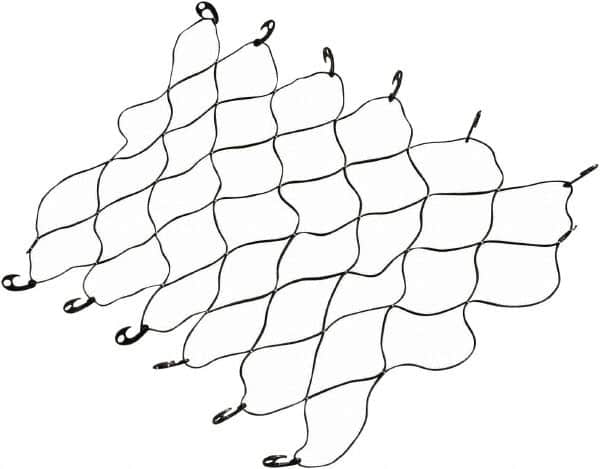 Erickson Manufacturing - Rubber Cargo Net - 70" Wide x 52" Long, Black, For Use with Pick Ups - Caliber Tooling