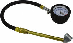 Milton - 0 to 160 psi Dial Dual Head Tire Pressure Gauge - 12' Hose Length, 5 psi Resolution - Caliber Tooling