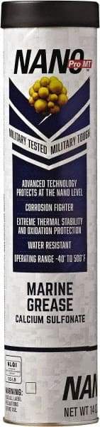 Nano Pro MT - 14 oz Cartridge Calcium Anti-Corrosion Grease - Blue, Water Resistant, 500°F Max Temp, NLGIG 2, - Caliber Tooling