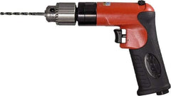 Sioux Tools - 1/4" Reversible Keyed Chuck - Pistol Grip Handle, 2,400 RPM, 12 LPS, 0.5 hp, 90 psi - Caliber Tooling