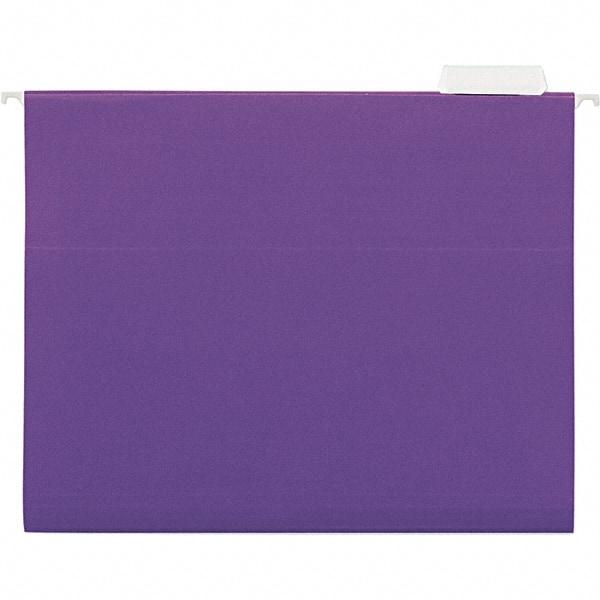 Universal One - 9-5/8 x 11-3/4", Letter Size, Violet, Hanging File Folder - 11 Point Stock, 1/5 Tab Cut Location - Caliber Tooling