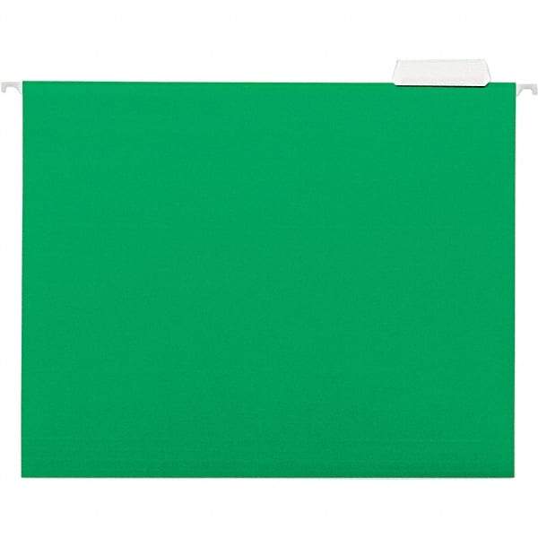 Universal One - 9-5/8 x 11-3/4", Letter Size, Bright Green, Hanging File Folder - 11 Point Stock, 1/5 Tab Cut Location - Caliber Tooling