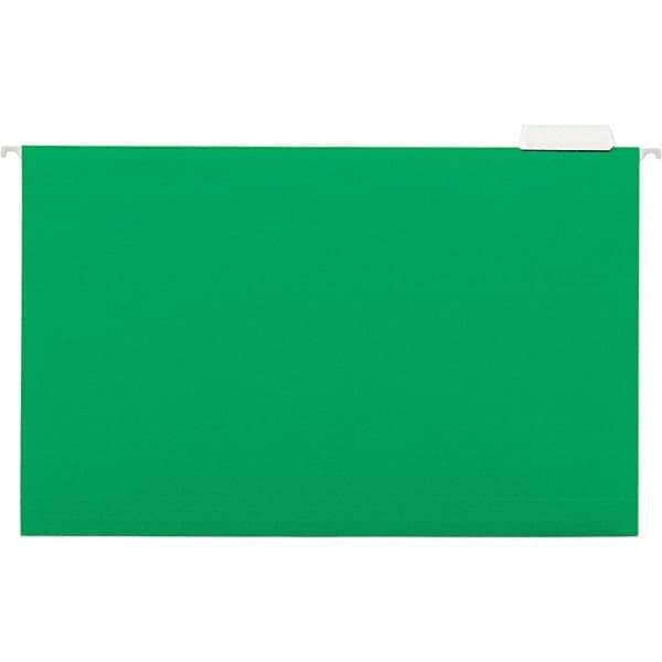 Universal One - 9-5/8 x 14-3/4", Legal, Bright Green, Hanging File Folder - 11 Point Stock, 1/5 Tab Cut Location - Caliber Tooling