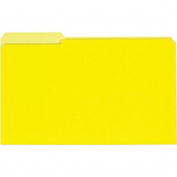 UNIVERSAL - 9-5/8 x 14-3/4", Legal, Yellow, File Folders with Top Tab - 11 Point Stock, 1/3 Tab Cut Location - Caliber Tooling